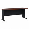 72" Bold Executive Desk in Cherry & Black with Management Grommets