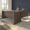65" Warm Gray Maple L-Shaped Desk