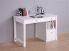 48" Solid Wood Desk with Optional Hutch in White