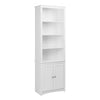 26" Modular Bookcase in White with Cabinet