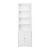 26" Modular Bookcase in White with Cabinet