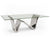 84" Glass Executive Desk or Conference Table with Chromed Stainless Base