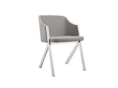 Sophisticated Gray Eco-Leather Guest or Conference Chair