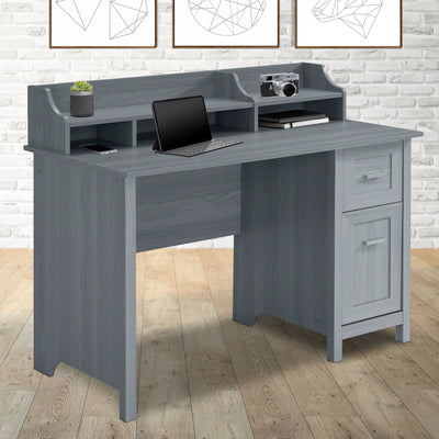 47" Secretary-Style Desk in Gray