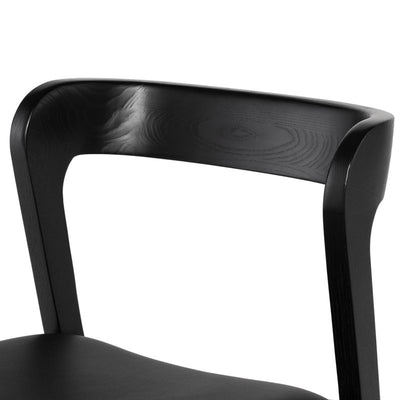 Modern Wood and Onyx Fabric Office Chair