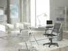Casual Black Bungee-Back Rolling Office Chair