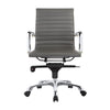 Multi-Position Tilt-Locking Low Back Conference Chair in Gray (Set of 2)