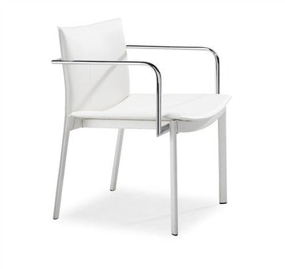 Gekko Modern Leather Conference Chair in White