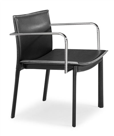 Gekko Modern Leather Conference Chair in Black