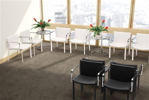 Gekko Modern Leather Conference Chair in Black