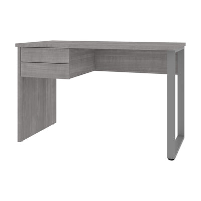 47" Refined Office Desk in Platinum Gray with U-Shaped Metal Leg