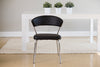 Black Leatherette Guest or Conference Chair w/ Curved Back (Set of 4)