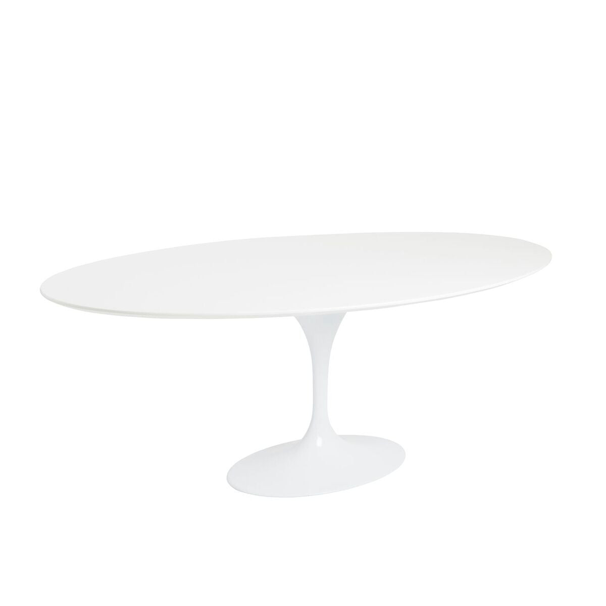 79" White Lacquer Oval Conference / Meeting Table