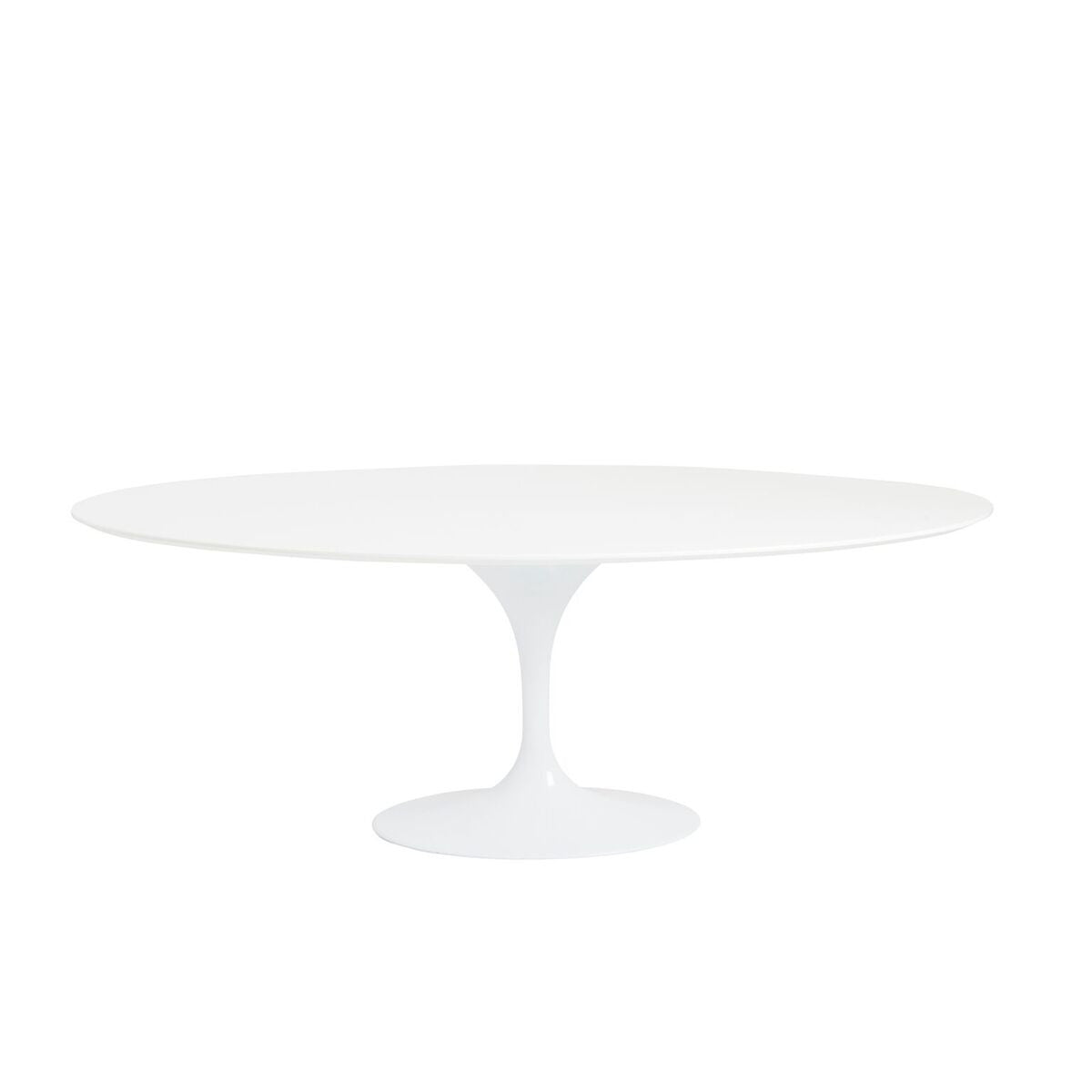 79" White Lacquer Oval Conference / Meeting Table