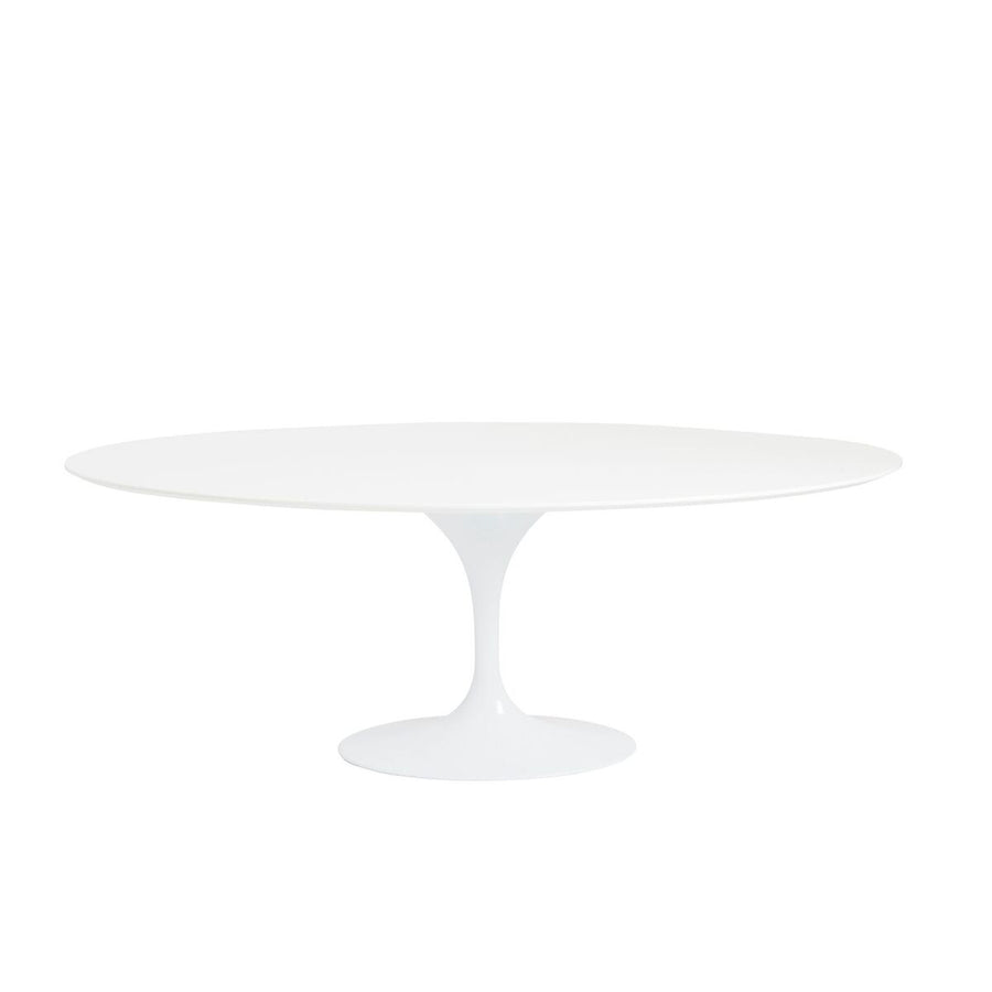79" White Lacquer Oval Conference / Meeting Table