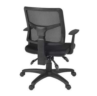 Premium Black Fabric Office Chair with Breathable Mesh Back