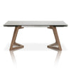 Modern 71 - 103" Conference Table with Chic Walnut Frame & Smoked Gray Glass Top