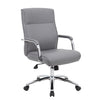 Elegant Gray & Chrome Office Chair