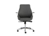Modern Curved Gray & Chrome Office Chair