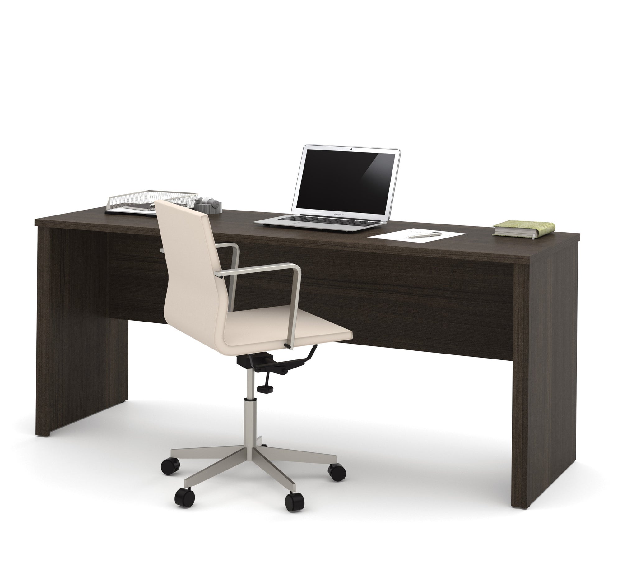 71" Narrow Executive Desk in Dark Chocolate