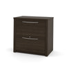 Modern Dark Chocolate 31" Lateral File with Brushed Nickel Hardware