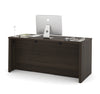 Dark Chocolate 66" Double Pedestal Contemporary Executive Desk