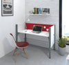 Pro-Biz 62" White Desk with Privacy Panel & Red Tack Board