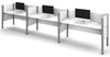 Premium Three-Desk Workstation in White