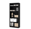 Modern Antigua and Black Desk & Hutch with Included Height Adjustable Desk