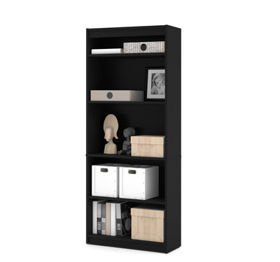 Modern Antigua and Black Desk & Hutch with Included Height Adjustable Desk