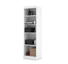 71" Adjustable Standing Desk in Black & White with Credenza