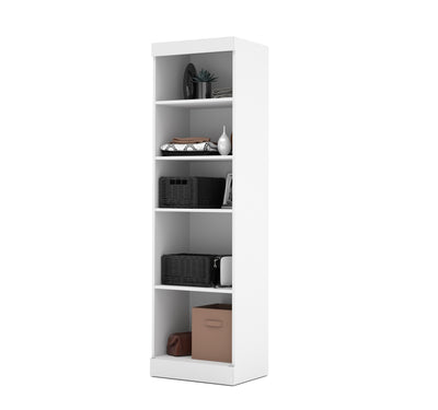 71" Adjustable Standing Desk in Black & White with Credenza