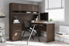 60" L-Shaped Desk with Hutch and Extra Storage in Antigua