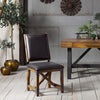 Chocolate Faux Leather & Wood Office Chair