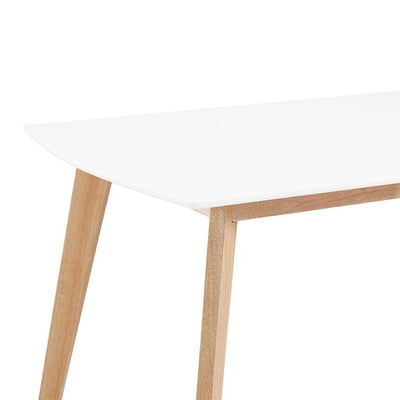 60" White & Natural Wood Office Desk