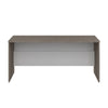 65" Basic Desk in Silver Maple & White