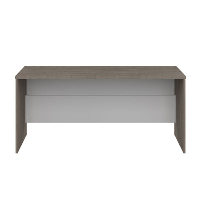 65" Basic Desk in Silver Maple & White