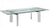 78" - 106" Modern Glass Conference Table with Angled Chrome Legs