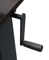 59" Sit-Stand Black Oak Office Desk w/ Wheels