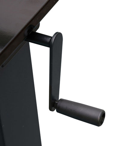 59" Sit-Stand Black Oak Office Desk w/ Wheels