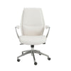 Modern White Leatherette Office Chair