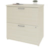 28" White Chocolate Locking File Cabinet with Dainty Hardware