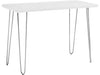 42" Modern Compact Hairpin Leg White Office Desk