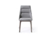 Modern Gray Leather Conference Chair with Gray Wood Base (Set of 2)