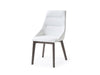 White Leather Conference Chair with Gray Wood Base (Set of 2)