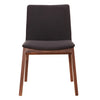 Walnut Guest or Conference Chairs with Black Padded Seat (Set of 2)