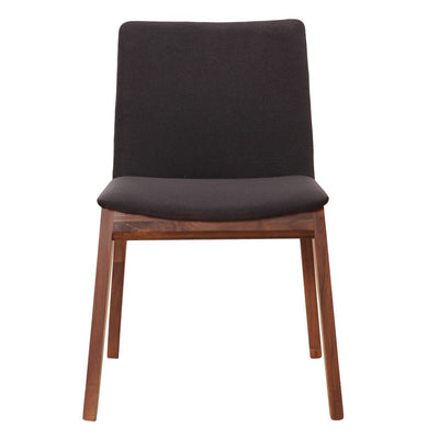 Walnut Guest or Conference Chairs with Black Padded Seat (Set of 2)