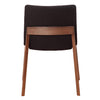 Walnut Guest or Conference Chairs with Black Padded Seat (Set of 2)