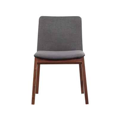 Walnut Guest or Conference Chairs with Gray Padded Seat (Set of 2)