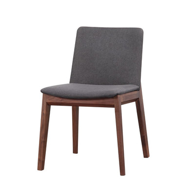 Walnut Guest or Conference Chairs with Gray Padded Seat (Set of 2)